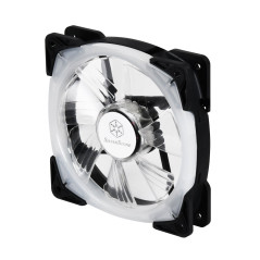 SilverStone SST-FW123-RGB - Série FW Ventilateur 120mm PWM, lame transparente avec cadre noir, roulement à billes, LED RGB