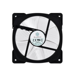 SilverStone SST-FW123-RGB - Série FW Ventilateur 120mm PWM, lame transparente avec cadre noir, roulement à billes, LED RGB