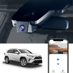 Fitcamx Dashcam Compatible avec Toyota RAV4 2021 2020 5ème génération (XA50)LE Limited Premium XLE TRD Hybrid Prime XSE SE, 4K 2