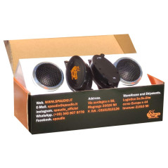 SP Audio 2 SP TW-14 Tweeter 2,2" 5,50 cm 55 mm diamètre 120 Watts rms et 240 Watts Max 4 ohms en Aluminium Profondeur réduite de
