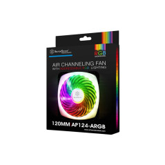 SilverStone SST-AP124-ARGB - Série Air Penetrator Ventilateur PWM pour ordinateur 120mm, roulement à billes, lame transparente a