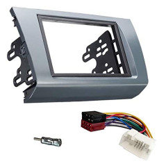 Sound-way Kit Montage Autoradio, Cadre de Radio avec Supports de Montage, Façade 2 DIN, Cable Adaptateur Connecteur ISO, Adaptat