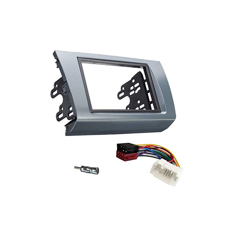 Sound-way Kit Montage Autoradio, Cadre de Radio avec Supports de Montage, Façade 2 DIN, Cable Adaptateur Connecteur ISO, Adaptat Sound-way Kit Montage Autoradio, Cadre de Radio avec Supports de Montage, Façade 2 DIN, Cable Adaptateur Connecteur ISO, Adaptat