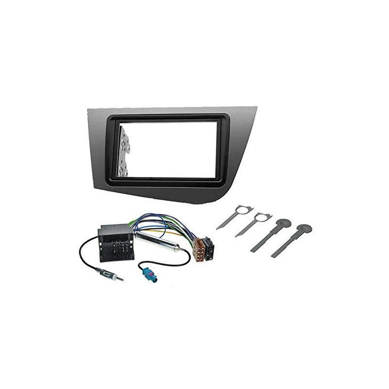 Sound-way Kit Montage Cadre de Radio Adaptateur Autoradio 2 DIN Compatible avec Seat Leon 2005-2012 Sound-way Kit Montage Cadre de Radio Adaptateur Autoradio 2 DIN Compatible avec Seat Leon 2005-2012