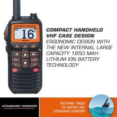 Standard Horizon HX210 Radio VHF portative, Noir