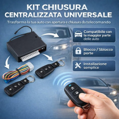 CAR PASSION Kit de verrouillage central de voiture universel - 2 télécommandes, ouverture de coffre et contrôle à distance - fac