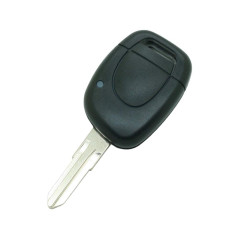 BROVACS Coque de clé de rechange compatible avec Renault Clio Kangoo Twingo Master 1 bouton entrée sans clé télécommande Fob VAC