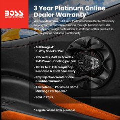 Boss Audio Systems CH4230 Enceinte de Voiture 3-Voies 225 W - (Piezo, Aluminium, 100-18000 Hz)