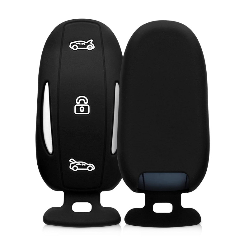 kwmobile Accessoire clé de Voiture Compatible avec Tesla Model X - Coque en Silicone Souple pour Clef de Voiture Noir