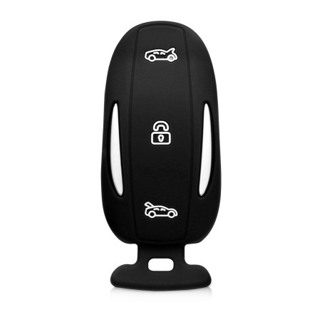 kwmobile Accessoire clé de Voiture Compatible avec Tesla Model X - Coque en Silicone Souple pour Clef de Voiture Noir