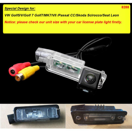 Navinio Caméra De Recul Couleur Vision Nocturne Voiture Camion replacement for VW Golf5/V/Golf7 MK7/VII/Passat CC/Skoda Scirocco