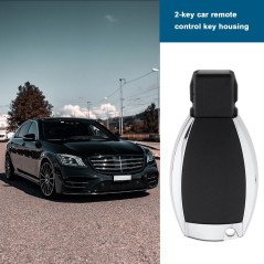 VGOL Coque de Clé à Distance à 2 Boutons Remplacement Compatible avec Mercedes Benz Classe A (W169) B (W245) C/CL/CLK Porte-clés