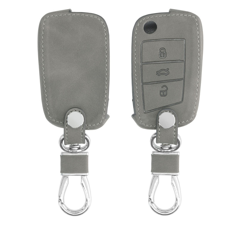 kwmobile Accessoire Clef de Voiture Compatible avec VW Golf 7 MK7 3-Bouton - Coque de Clé de Voiture en Nubuck - Gris kwmobile Accessoire Clef de Voiture Compatible avec VW Golf 7 MK7 3-Bouton - Coque de Clé de Voiture en Nubuck - Gris