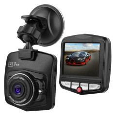 HugeAuto Caméra embarquée 2,4" HD 1080p pour voiture DVR Enregistreur vidéo Vision nocturne G-Sensor 170° Vision nocturne Double