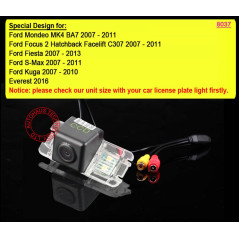 Navinio Caméra De Recul Couleur Vision Nocturne Voiture Camion pour Ford Mondeo Chia-X/Carnivai/ S-Max from 2007 to 2012/ Fiesta