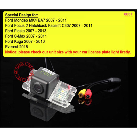 Navinio Caméra De Recul Couleur Vision Nocturne Voiture Camion pour Ford Mondeo Chia-X/Carnivai/ S-Max from 2007 to 2012/ Fiesta