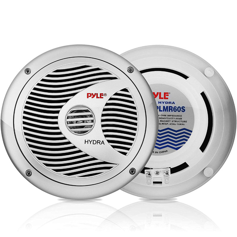 Enceintes marines doubles Pyle 6,5" - Système audio stéréo extérieur 2 voies étanche et résistant aux intempéries avec 150 watts Enceintes marines doubles Pyle 6,5" - Système audio stéréo extérieur 2 voies étanche et résistant aux intempéries avec 150 watts