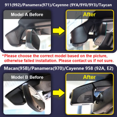 Fitcamx Dashcam Compatible avec Porsche 911(992), Cayenne (9YA 9Y0 9Y3), Panamera (971) et Taycan(modèle A), 2160P 4K OEM WiFi C