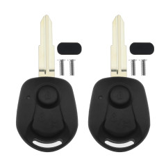 EMSea 2pcs Coque de Clé à Distance de Voiture 1 Bouton Compatible avec Actyon SUV Kyron Rexton Boîtier de Couverture Boîtier de