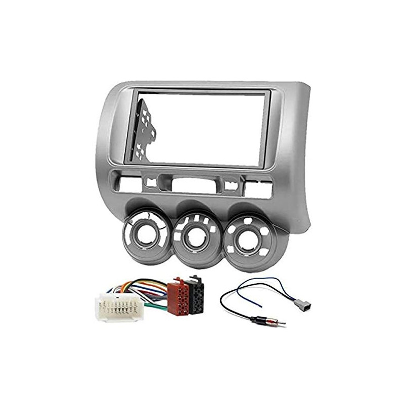 Kit Montage Cadre de Radio Adaptateur autoradio 2 DIN pour Honda Fit, Jazz 2002-2008 avec adaptateur Kit Montage Cadre de Radio Adaptateur autoradio 2 DIN pour Honda Fit, Jazz 2002-2008 avec adaptateur