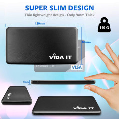 Vida IT Slim Batterie Externe pour Gilet Veste Manteau Chauffant 5V 2A USB Power Bank Légère Chargeur Portable pour Samsung Gala