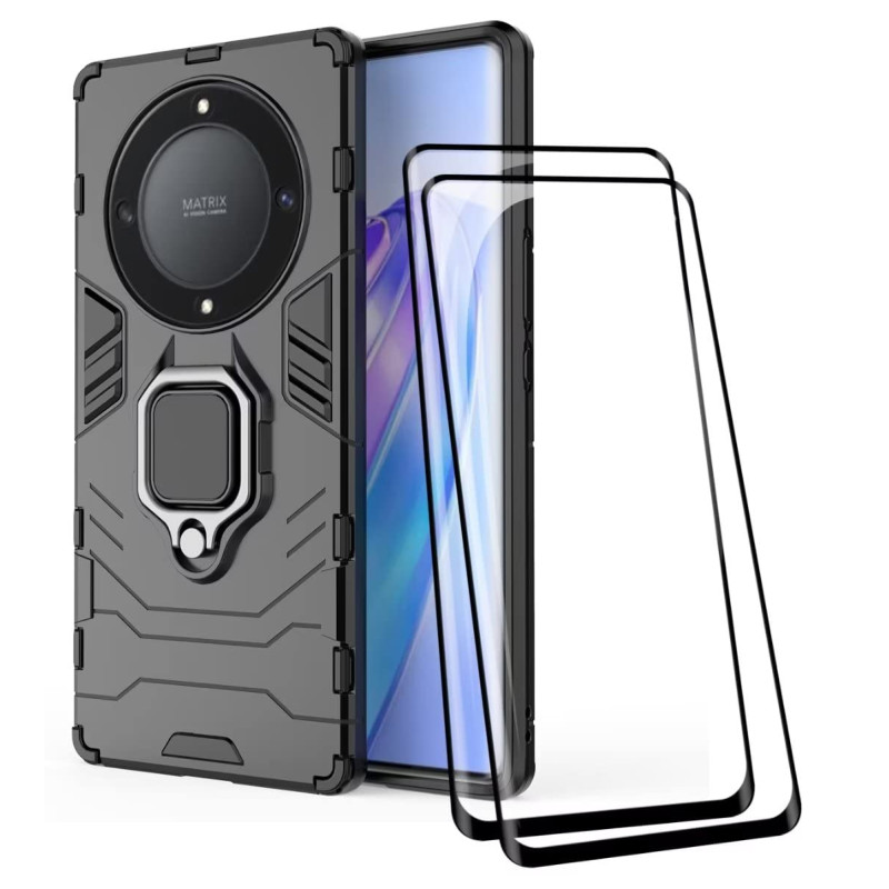 Coque Armor pour Honor Magic5 Lite 5G/Magic 5 Lite, Housse TPU+PC Antichoc avec Anneau Béquille [av Coque Armor pour Honor Magic5 Lite 5G/Magic 5 Lite, Housse TPU+PC Antichoc avec Anneau Béquille [av