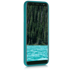 kwmobile Housse Compatible avec Samsung Galaxy J6 Coque - Housse de téléphone Protection Souple en Silicone - pétrole Mat