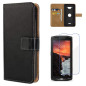STAECASE Haute Qualité Housse pour Crosscall Core X4 Luxe Etui à Rabat Housse Noir HD Verre Trempé Crosscall Core X4 Protection STAECASE Haute Qualité Housse pour Crosscall Core X4 Luxe Etui à Rabat Housse Noir HD Verre Trempé Crosscall Core X4 Protection