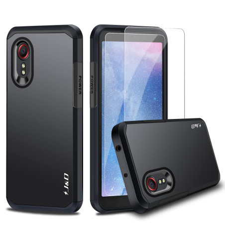 J&D Compatible pour Samsung Galaxy Xcover 5 Coque, Robuste Double Couche Coque de Protection Antichoc et Hybride avec 2 Pièces P