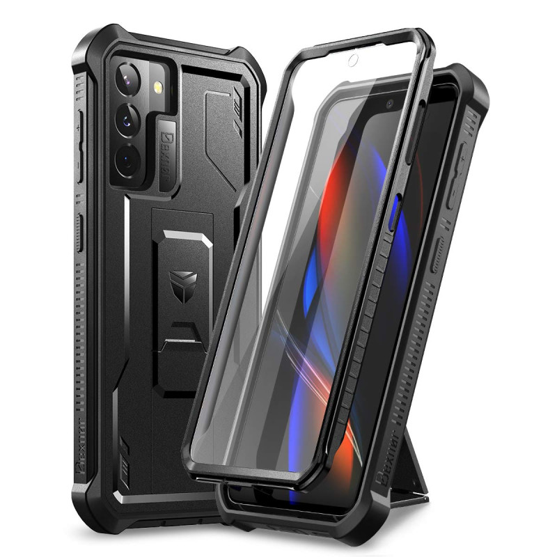Dexnor Coque pour Samsung Galaxy S21 5G 6,2" avec Protecteur d'écran Intégré Armure de Qualité Militaire Heavy Duty Avant et Arr Dexnor Coque pour Samsung Galaxy S21 5G 6,2" avec Protecteur d'écran Intégré Armure de Qualité Militaire Heavy Duty Avant et Arr