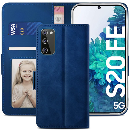 YATWIN Coque pour Samsung Galaxy S20 FE Fan Edition, Housse en Cuir Premium PU Portefeuille Case, [Fentes pour Cartes] [Fermoir 