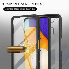 RonRun Coque pour Motorola Moto G53 5G, 360° Transparente étui Antichoc Housse Integrale Transparent Silicone Bumper avec Protec