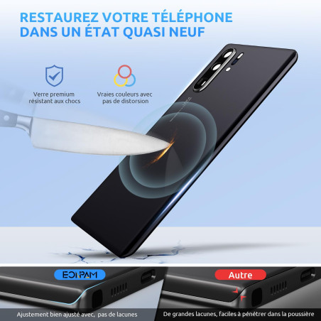 Eonpam Vitre Arrière pour Huawei P30 Pro Origine Couvercle Batterie Remplacement avec Lentille de Caméra + Kit Réparation (Noir)