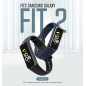 MoKo 2 Pack Bracelets Compatible avec Samsung Galaxy Fit 2, Bracelet de Montre de Remplacement en TPE, Noir/Bleu Foncé