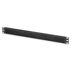 DIGITUS Passe-câble avec brosse - 1U - 19 pouces - pour armoires réseau & câbles réseau - Noir