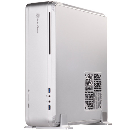 SilverStone SST-FTZ01S - Fortress Boîtier PC Gamer haut de gamme Mini-ITX, argent