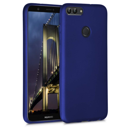 kwmobile Housse Compatible avec Huawei Enjoy 7S / P Smart (2017) Coque - Housse de téléphone Protection Souple en TPU - Bleu mét