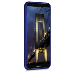 kwmobile Housse Compatible avec Huawei Enjoy 7S / P Smart (2017) Coque - Housse de téléphone Protection Souple en TPU - Bleu mét
