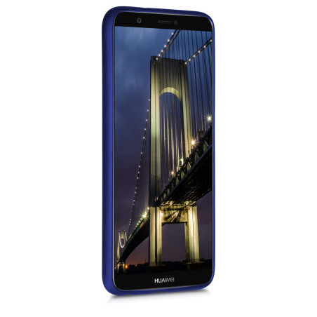 kwmobile Housse Compatible avec Huawei Enjoy 7S / P Smart (2017) Coque - Housse de téléphone Protection Souple en TPU - Bleu mét