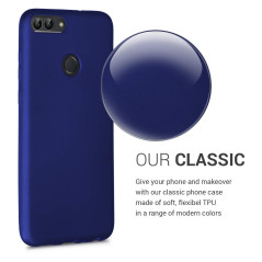 kwmobile Housse Compatible avec Huawei Enjoy 7S / P Smart (2017) Coque - Housse de téléphone Protection Souple en TPU - Bleu mét