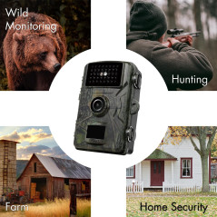 Caméra de Chasse avec Vision Nocturne, déclencheur de Chaleur et de Mouvement, résolution Full HD 1080p (1920 x 1080 (16:9)@30 f