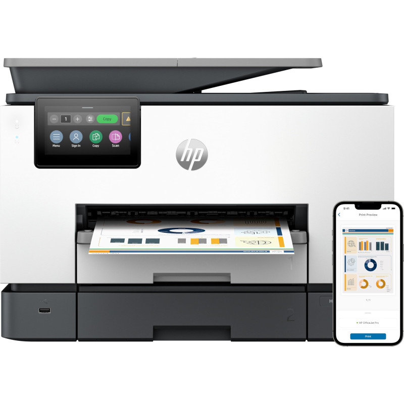 HP Officejet Pro 9130b All-in-One - Multifunktionsdrucker - Farbe - Tintenstrahl - Legal (216 x 356 mm)