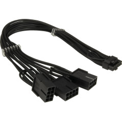 Inter-Tech Adaptateur GPU-02 (12 + 4 broches vers 3 x 8 broches PCIe, 34 cm) pour cartes graphiques avec connexion 12 VHPWR vers
