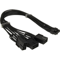Inter-Tech Adaptateur GPU-02 (12 + 4 broches vers 3 x 8 broches PCIe, 34 cm) pour cartes graphiques avec connexion 12 VHPWR vers