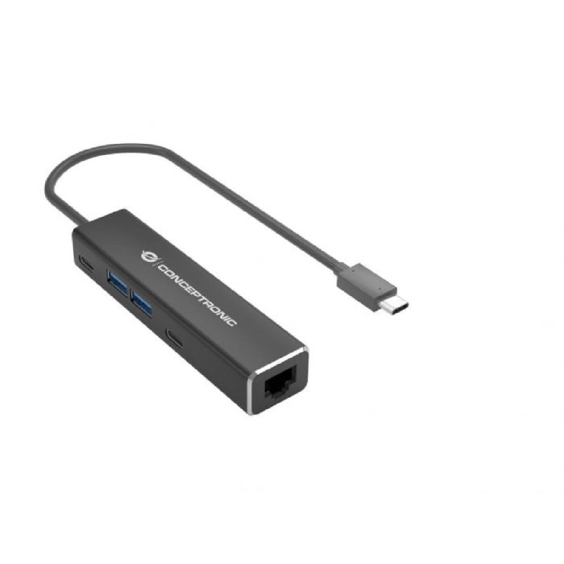 Conceptronic ABBY14B 2.5G Ethernet USB 3.2 Gen 1 Adaptateur avec hub USB, 2,5GbE, USB-A x 2, USB-C x 2 Conceptronic ABBY14B 2.5G Ethernet USB 3.2 Gen 1 Adaptateur avec hub USB, 2,5GbE, USB-A x 2, USB-C x 2