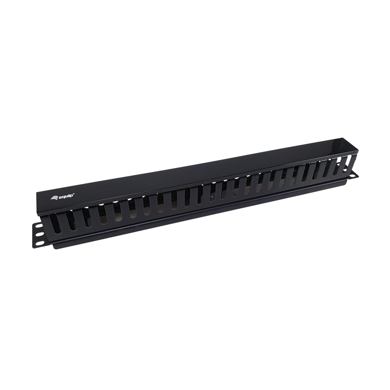 Equip 327314 Panneau de Gestion des câbles pour Montage en Rack de 19 Pouces, Noir