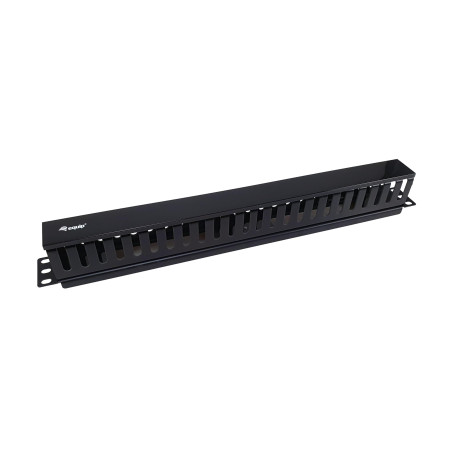 Equip 327314 Panneau de Gestion des câbles pour Montage en Rack de 19 Pouces, Noir