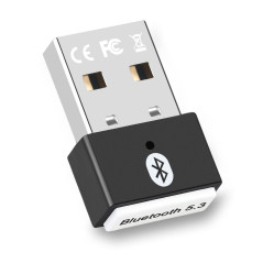 Dongle Bluetooth 5.3, Cle Bluetooth pour PC Faible Latence Compatible avec Windows 11/10/8.1/7, Supporte Casque, Souris, Manette