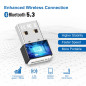 Dongle Bluetooth 5.3, Cle Bluetooth pour PC Faible Latence Compatible avec Windows 11/10/8.1/7, Supporte Casque, Souris, Manette Dongle Bluetooth 5.3, Cle Bluetooth pour PC Faible Latence Compatible avec Windows 11/10/8.1/7, Supporte Casque, Souris, Manette