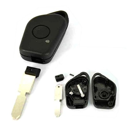 Clé plip Compatible avec Peugeot 406 607 405 306 HF clipsée Coque Boitier de Télécommande @Pro-Plip